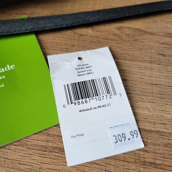 USED ONCE KATE SPADE GENUINE LEATHER CROSSBODY BLACK BAG - Picture 16 of 16